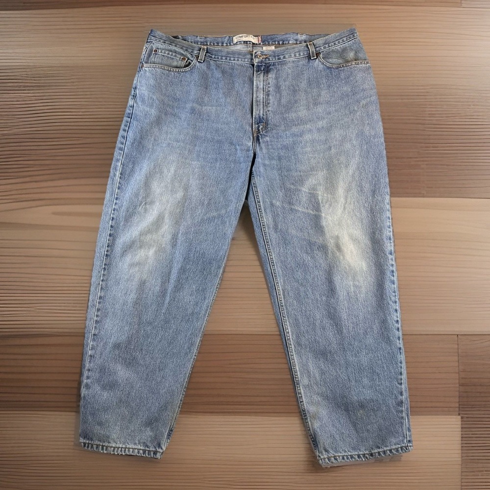 VTGLevis 560 Jeans Men's 48 x 32 (Fits 47x31) Blue Comfort Fit Distressed Casual